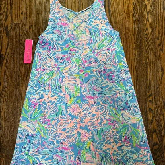 NWT! Size small Lilly Pulitzer Kristen Swing Dress Multi All Together Now Print - Picture 2 of 5